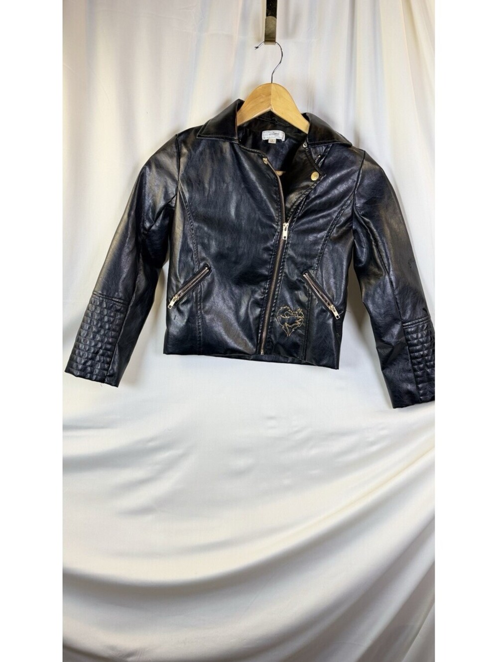 Disney D-Signed Descendants Mal Faux Leather Moto Jacket (kids Size-S)